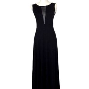 Monteau maxi sheer back sleeveless dress small